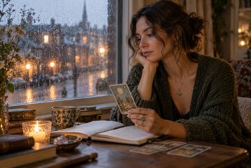 Personne effectuant une consultation de voyance